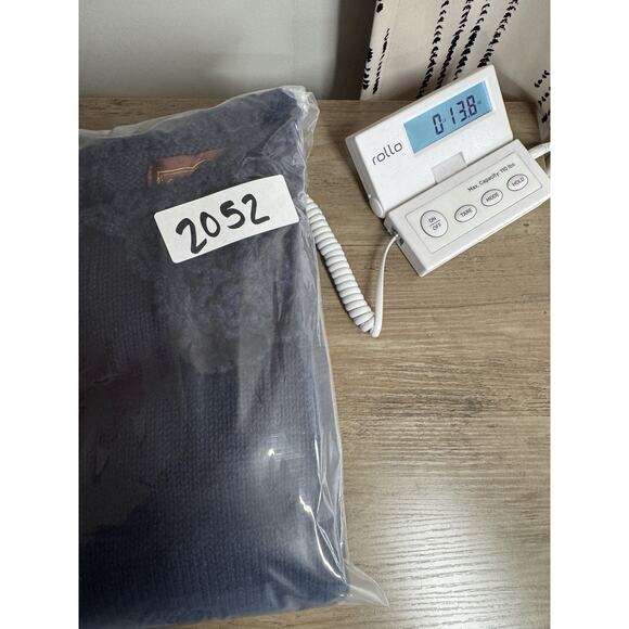 VTG Crochet Collar Short Sleeve Sweater Womens M Navy Blue Preppy GrannyCore - Picture 14 of 14